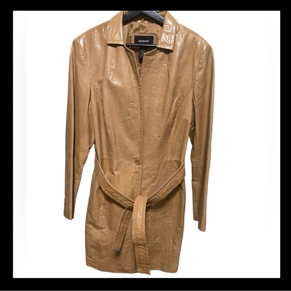 Express Vintage Camel Trench Coat for Women